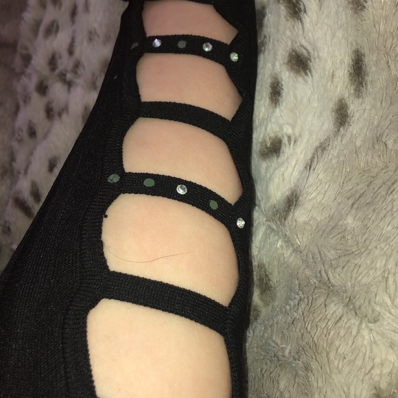 Y2K style long sleeve with slit in the arms with rhinestones all down the arm. - Picture 4 of 4